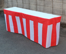 紅白テーブルカバー画像